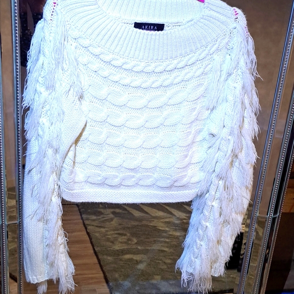AKIRA Sweaters - AKIRA Fringed Sweater